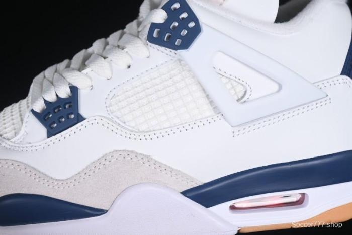 Nike SB x Air Jordan 4 Retro  Navy  White Blue Basketball Shoes - DR5415-100