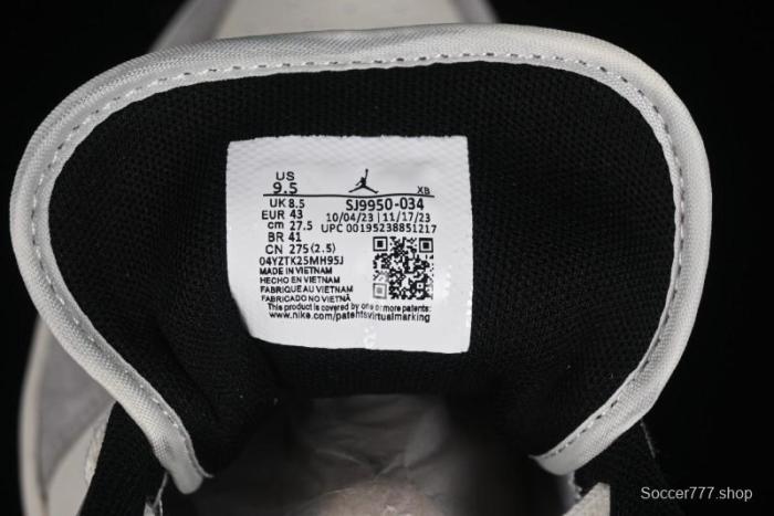 Nike Air Jordan 1 Low Stussy Collaboration - Grey Black Red Label Retro Basketball Shoes - SJ9950-034