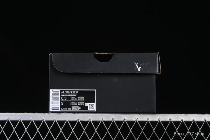 Nike Air Force 1 '07 WB Low-Top Sneakers with Full-Length Hexagonal Air Cushion - CJ9179-200