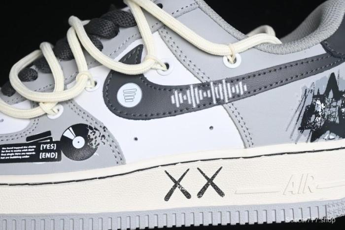 Nike Air Force 1 Low  Vinyl  Casual Sneakers with Lace-Up Design - KS6896-666