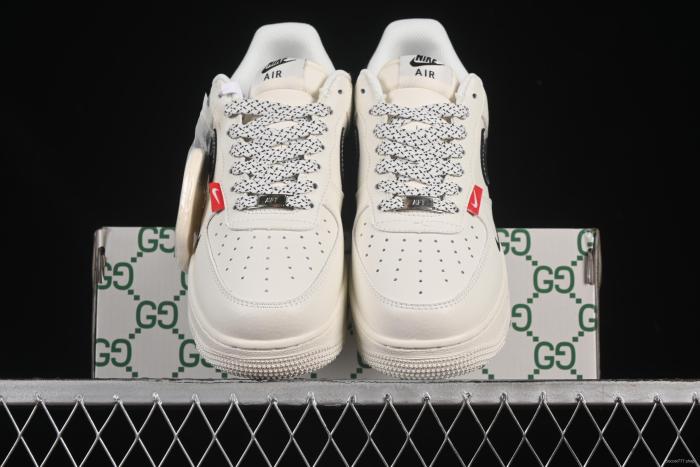 Nike Air Force 1'07 Low Gucci Collaboration Dual-Tone Mini Swoosh Casual Sneakers - CS5288-009
