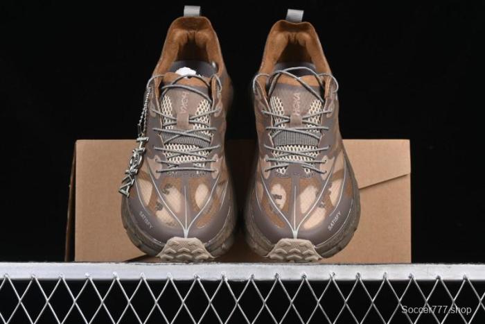 HOKA ONE ONE Satisfy Running Mafate Trail Low-Cut Cushioned Outdoor Hiking Shoes - 1157050 RBBR