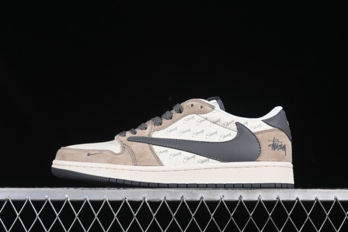 Nike Travis Scott x Fragment Design x Air Jordan 1 Low OG SP AJ1 Retro Sneakers - XZ6188-690