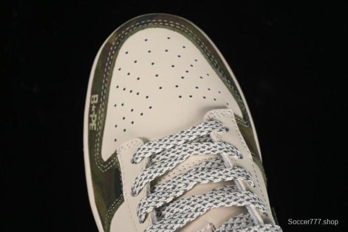 Nike SB Dunk Low Bape Collaboration - Patchwork Camouflage Anniversary Custom Low-Top Casual Sneakers - CH6336-229