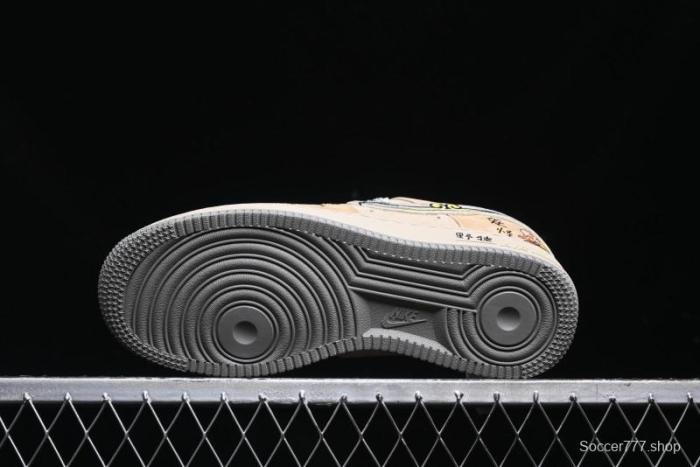 Nike Air Force 1 '07 Low Top Casual Sneakers Wild Monkey King Custom Design - CD1212-999