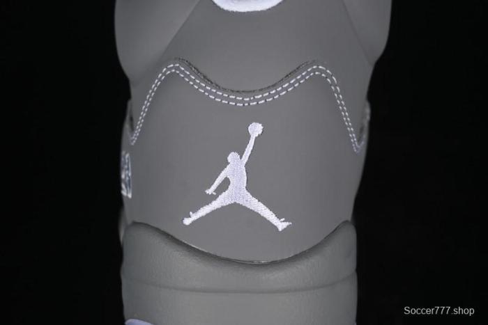Nike Air Jordan 5 Retro Basketball Shoes with Grey Wolf Colorway - 136027-005