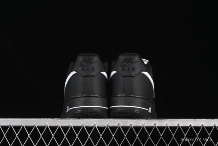 Nike Air Force 1 '07 Low Casual Sneakers in Black & White with Hemp Rope Detailing - ZH0316-073