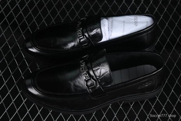 ECCO London Collection Slip-On Business Men's Leather Shoes with Wide Toe Box and Cushioned Sole - 61160801001