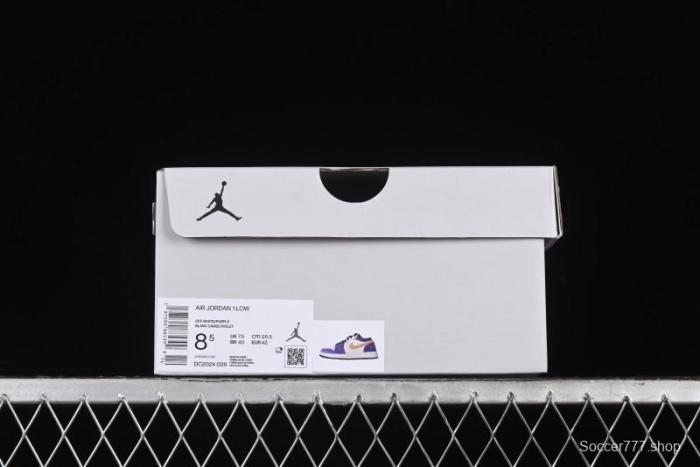 Nike Air Jordan 1 Low AJ1 Retro Basketball Shoes Lakers Purple Gold Kobe Tribute - DC2024-028