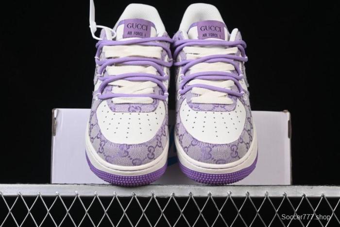 Nike Air Force 1 '07 Low x Gucci Pink Lace-Up Casual Sneakers - BD7700-022