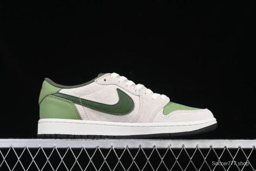 Nike Travis Scott x Fragment Design x Air Jordan 1 Low OG SP AJ1 Snake Year Limited Edition Low-Top Casual Sneakers - DM7866-075