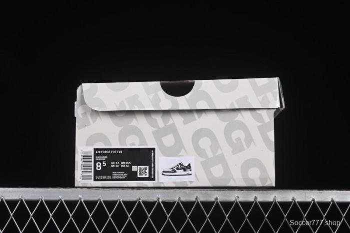 Nike Air Force 1 '07 Low The North Face Collaboration Suede Black Drawstring Casual Sneakers - SJ1198-101