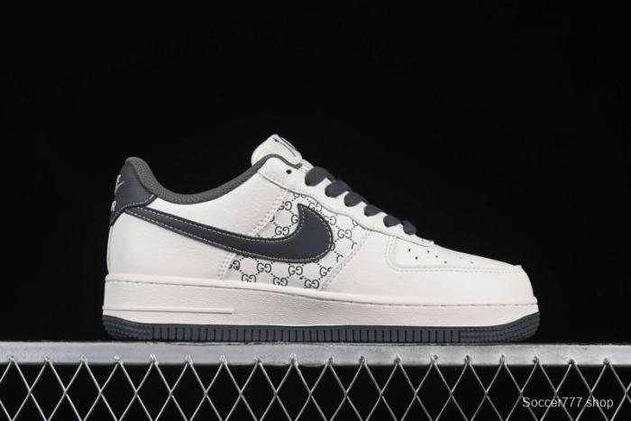 Nike Air Force 1 '07 Low Gucci Collaboration Beige Grey Pattern Low-Top Casual Sneakers - XZ6188-723