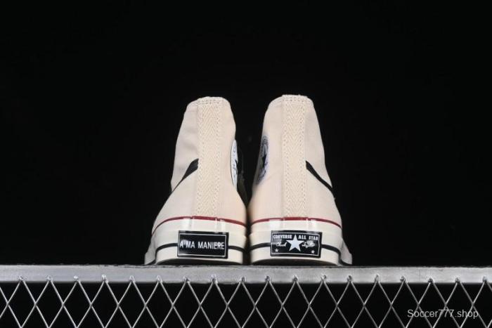 A Ma Maniere x Nike x Converse Chuck 70 High Top Sneakers with Leather and Velvet Swoosh Logo - A13388C
