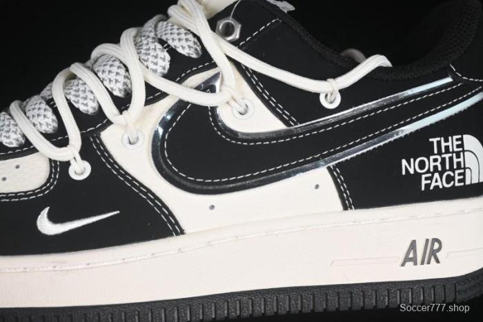 Nike Air Force 1 '07 Low The North Face Collaboration Suede Black Drawstring Casual Sneakers - SJ1198-101