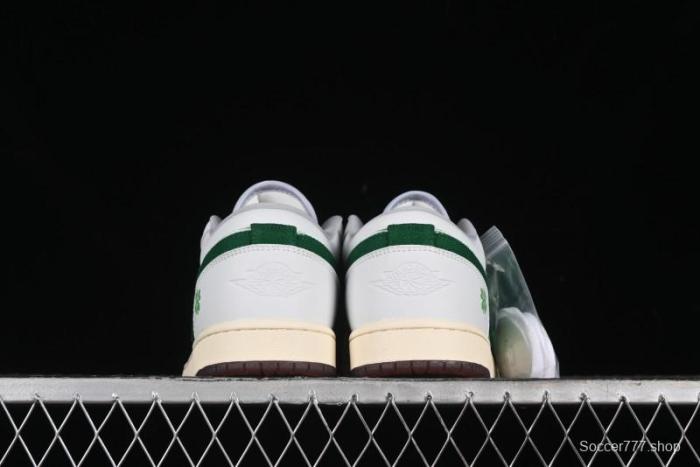 Nike Air Jordan 1 Low AJ1 White Green Double Hook Low-Top Retro Basketball Shoes - FZ5046-041