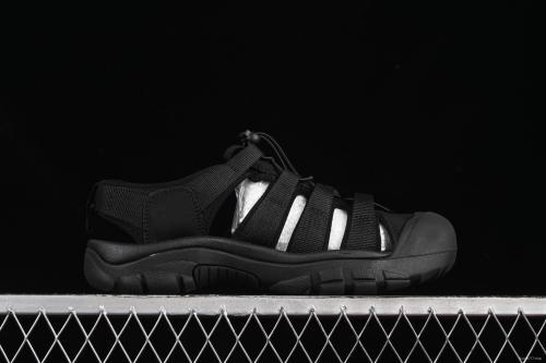 Keen Newport Summer Trendy Woven Elastic Strap Water Hiking Outdoor Sandals - 1022258 Black White