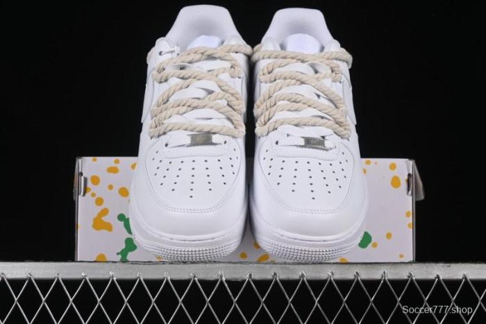 Nike Air Force 1 '07 Low White Deconstructed Casual Sneakers - CW2288-046