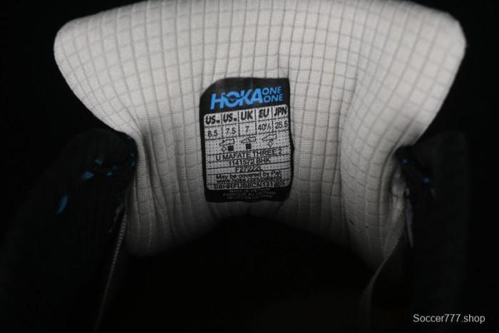 Hoka Mafate Three 2 Ultra-Lightweight Cushioned Trail Running Shoes with Vibram Outsole - 1141572 BHK