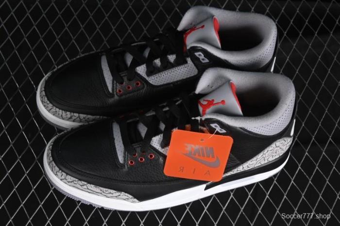 Nike Air Jordan 3 Retro  Black Cement  Basketball Shoes - DN3707-010