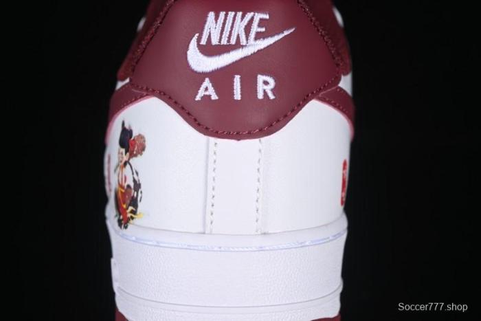 Nike Air Force 1 '07 Low  Nezha  2D Hand-Painted Doodle Casual Sneakers with Full-Length Air Cushion - FV5988-105