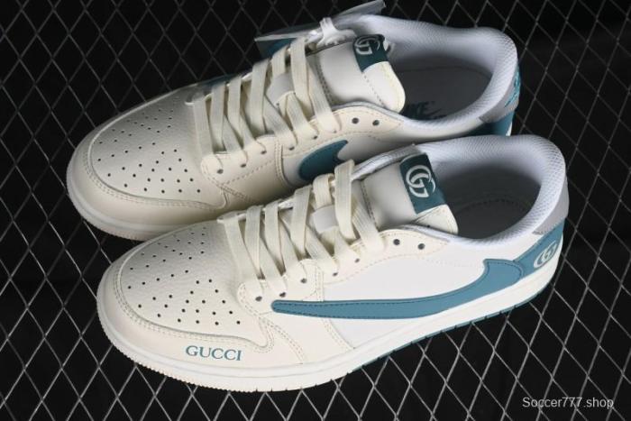 Nike Travis Scott x Fragment Design x Air Jordan 1 Low OG SP AJ1 Retro Sneakers - LJ5188-022