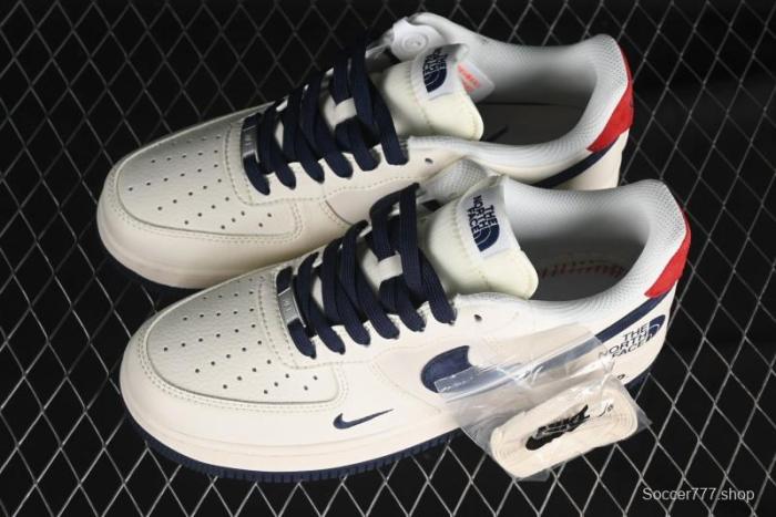 Nike Air Force 1 '07 Low The North Face Collaboration - White Blue Red Casual Sneakers - XZ6188-016