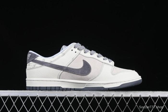 Nike SB Dunk Low Chrome Hearts Collaboration Cross Print Grey Swoosh Anniversary Custom Low-Top Casual Sneakers - DJ2024-064