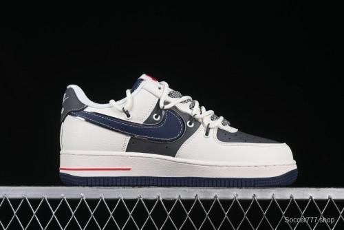 Nike Air Force 1 '07 Low UN Collaboration White Blue Lace-Up Casual Sneakers - SJ1198-103