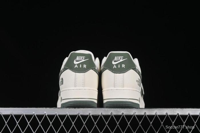 Nike Air Force 1 '07 Low The North Face Collaboration Beige Green Mini Swoosh Casual Sneakers - KK1988-043