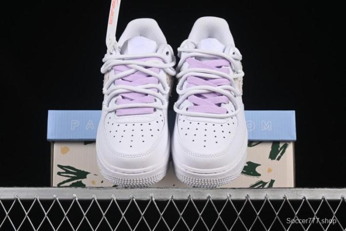 Nike Air Force 1'07 Low Purple Chanel-Inspired Casual Sneakers - DH9999-556
