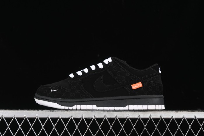 Nike SB Dunk Low Gucci Collaboration Dark Floral Pattern Anniversary Custom Low-Top Casual Sneakers - FC1688-140