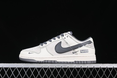 Nike SB Dunk Low Supreme Anniversary Customized Casual Skate Shoes with Double Mini Swoosh - XX3168-303