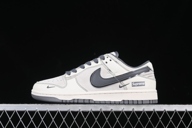 Nike SB Dunk Low Supreme Anniversary Customized Casual Skate Shoes with Double Mini Swoosh - XX3168-303