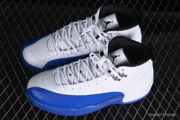 Nike Air Jordan 12 Retro Basketball Shoes in White and Blue - CT8013-140