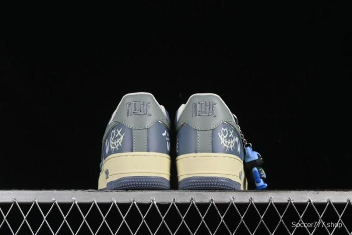 Nike Air Force 1 Low  Ghost Fire Clown  Halloween Themed Casual Sneakers - XL2321-333