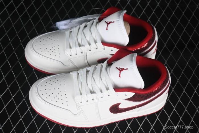 Nike Air Jordan 1 Low AJ1 White Red Casual Sneakers - HJ9338-106