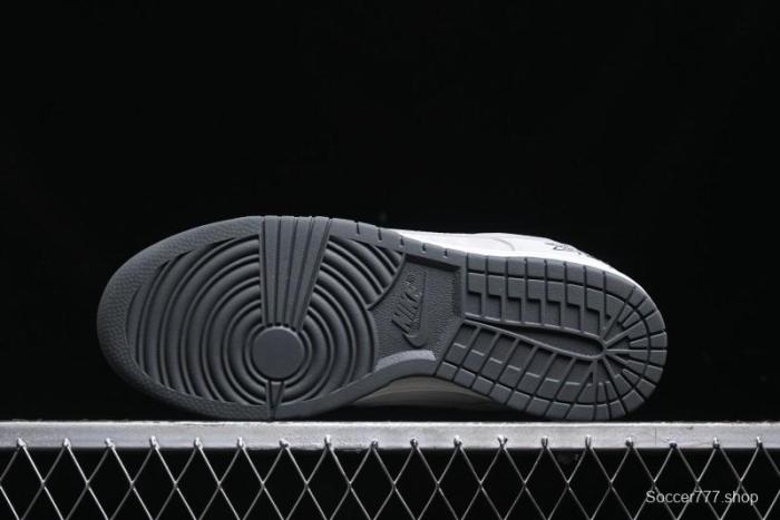 Nike SB Dunk Low Stussy Collaboration - Patchwork Grey Swoosh Anniversary Custom Low-Top Casual Skate Shoes - SF1029-403