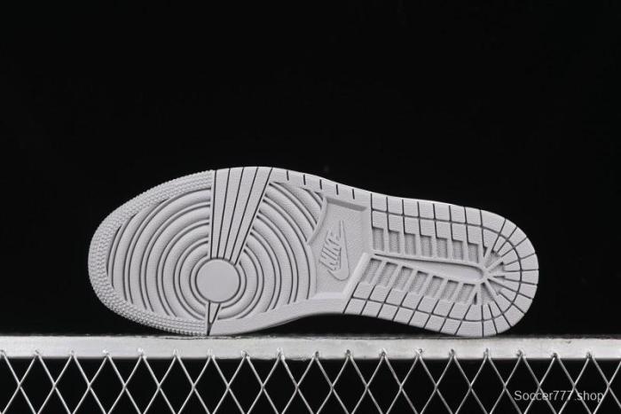 Nike Travis Scott x Fragment Design x Air Jordan 1 Low OG SP AJ1 Bape Collaboration - Moon Shadow Grey Low Top Casual Sneakers BB6511-625