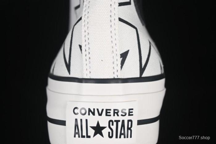 Converse Chuck 70 High Top Sneakers with Star Patch and Thick Sole - 581672C