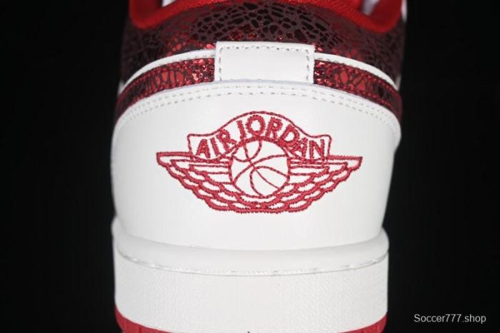 Nike Air Jordan 1 Low AJ1 White Red Casual Sneakers - HJ9338-106