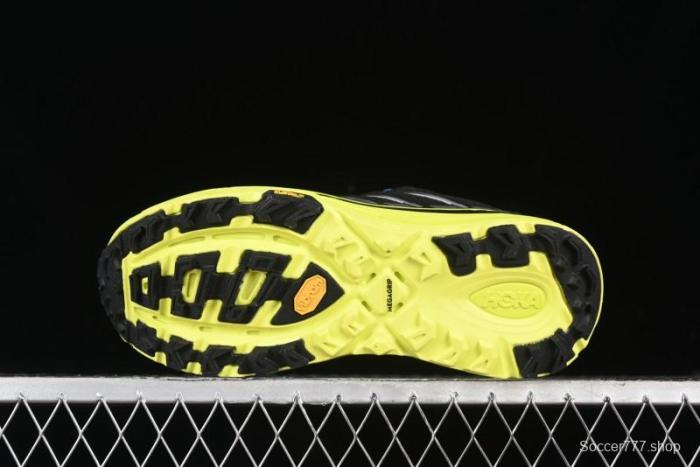 Hoka Mafate Three 2 Ultra-Lightweight Cushioned Trail Running Shoes with Vibram Outsole - 1141572 BHK