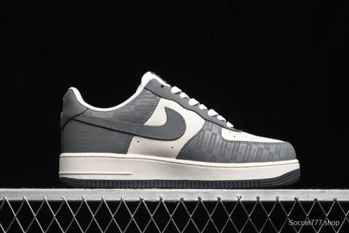 Nike Air Force 1 '07 Low Stussy Collaboration - Light Bone Shadow Low-Top Casual Sneakers - DF0180-008