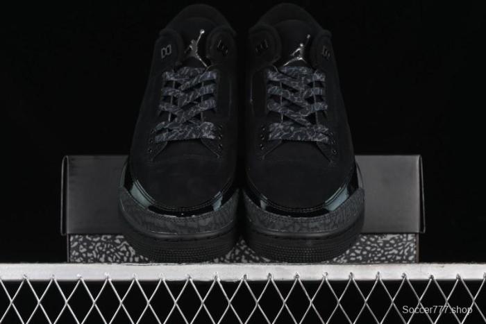 Nike Air Jordan 3 Retro Basketball Shoes Midnight Black - CT8532-001