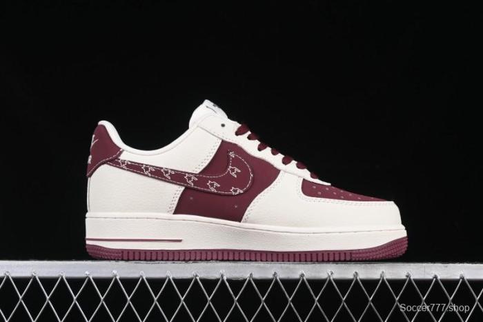 Nike Air Force 1 '07 Low The North Face Collaboration Burgundy Swoosh Casual Sneakers - KK1988-042