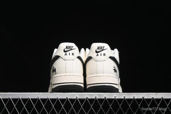 Nike Air Force 1 '07 Low Stussy Collaboration - Black Sail Metallic Silver - XZ3328-506