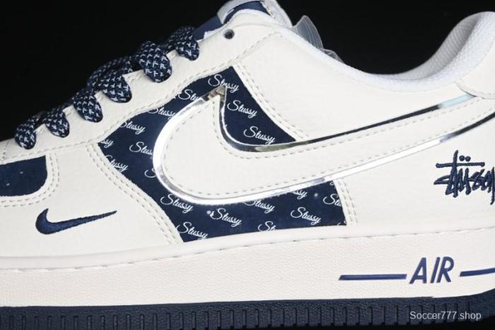Nike Air Force 1 '07 Low Stussy Collaboration - White Black Sneakers - XZ6188-728