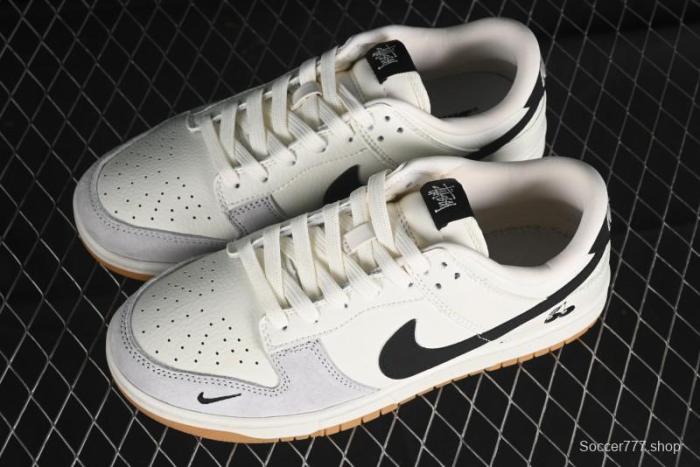 Nike SB Dunk Low Black 8 Collaboration - Beige Grey Black Gum Anniversary Custom Low-Top Casual Skate Shoes - CH6336-227