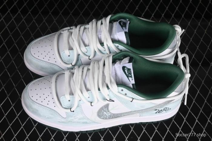 Nike Dunk Low Blue Porcelain Snake Bone Low-Top Casual Sneakers - DD1391-101