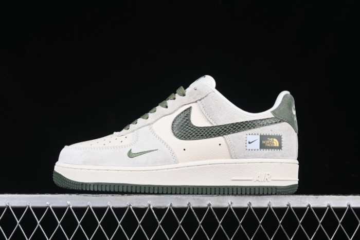 Nike Air Force 1 '07 Low The North Face Collaboration Green Snake Swoosh Casual Sneakers - DF0188-026